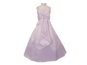 Big Girls Lilac Satin Rhinestone Buckle Shawl Special Occasion Dress 20