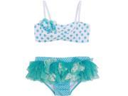 Isobella Chloe Little Girls Sky Blue Piper Two Piece Bikini Swimsuit 2T