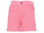 Ko Ko Ailis Little Girls Hot Pink White Polka Dotted High Waisted Shorts 5