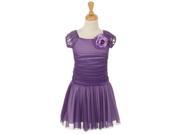 Cinderella Couture Little Girls Purple Stretch Corsage Chiffon Occasion Dress 2