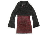 Disney Little Girls Red Black Stripe Knit Dress Long Sleeve Vest Outfit 6