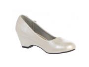 Lito Girls Ivory Bow Gina Special Occasion Dress Wedge Shoes 11 Kids