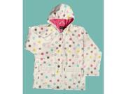 Little Girls White Polka Dots Rain Coat 4T