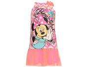 Disney Little Girls Pink Orange Chevron Minnie Print Top Skirt Outfit 4