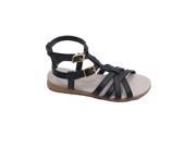 L Amour Toddler Girls Black Faux Python Gladiator Sandals 9 Toddler