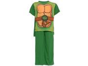 Nickelodeon Little Boys Green Ninja Turtles Cape Short Sleeve Pajama Set 2T