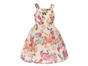 Kids Dream Little Girls Floral Print Zip up Straps Summer Easter Dress 6