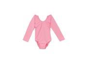 Cinderella Couture Big Girls Pink Long Sleeved Stretchy One Piece Leotard 8