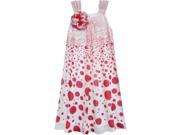 Isobella Chloe Big Girls Red Carnival Twist Dot Flower A Line Dress 7