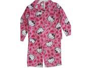 Hello Kitty Big Girls Fuchsia Kitty Spotted Print 2 Pc Pajama Set 8