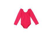 Cinderella Couture Little Girls Fuchsia Long Sleeved Stretchy One Piece Leotard 6