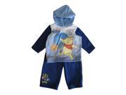 Disney Baby Boys Navy Blue Winnie The Pooh Hooded Top 2 Pc Pant Set 12M
