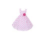 Cinderella Couture Little Girls Pink Polka Dots Easter Flower Girl Dress 2
