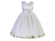 Crayon Kids Little Girls White Petal Flower Girl Dress 4T