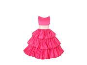 Cinderella Couture Girls Fuchsia Layered Pink Sash Pick Up Occasion Dress 10