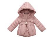 Richie House Baby Girls Pink Hooded Matching Waistband Padded Jacket 24M