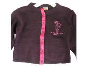 Disney Little Girls Burgundy Winnie The Pooh Button Knit Sweater 5