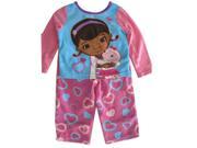 Disney Jr. Little Girls Pink Blue Doc McStuffins Sheep 2 Pc Pajama Set 2T
