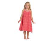 Angels Garment Little Girls Coral Lace Overlay Crystal Flower Girl Dress 5