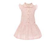 Kids Dream Little Girls Pink Dainty Floral Print Ruffle Sleeve Summer Dress 6
