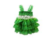 Little Girls Kelly Green White Lace Ruffle Precious Dress 3T