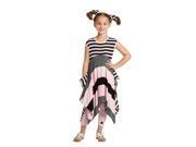 KidCuteTure Little Girls Pink Black Stripes Betty Designer Spring Dress 4