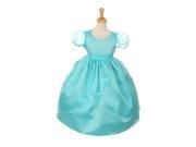 Big Girls Turquoise Sparkly Organza Satin Princess Flower Girl Easter Dress 12