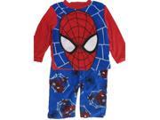 Marvel Big Boys Blue Red Spiderman Logo Print 2 Pc Pajama Set 10