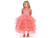Angels Garment Big Girls Coral Bead Ruffle Skirt Flower Girl Dress 7