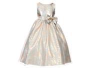 Kids Dream Big Girls Aqua Light Copper Jacquard Special Occasion Dress 12