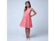Sweet Kids Big Girls Coral Crossover Special Occasion Easter Dress 7