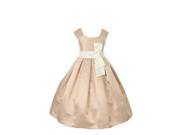 Cinderella Couture Big Girls Champagne Satin Ivory Sash Sleeveless Dress 10