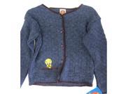 Warner Bros Little Girls Navy Blue Looney Tunes Tweety Design Knit Sweater 5