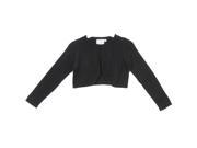 Cinderella Couture Big Girls Black Pearl Beaded Soft Hook Closure Sweater 12 14