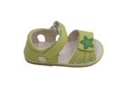Angel Baby Girls Lime Sparkly Star Velcro Strap Sandals 2 Baby