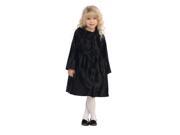 Angels Garment Little Girls Black Polished Shine Single Breasted Coat 5 6
