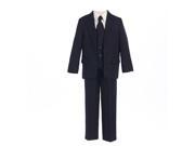 Sweet Kids Baby Boys Navy 2 Button Jacket Vest Shirt Vest Tie Pants Suit 6 9M