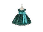 Cinderella Couture Baby Girls Blue Lace Blue Sash Sleeveless Dress 6M