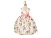 Cinderella Couture Big Girls Pink Jacquard Bow Special Occasion Easter Dress 8