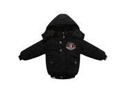 Richie House Little Boys Black Badge Embroidery Padded Sport Jacket 1 2