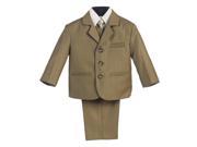 Lito Little Boys Olive Wedding Easter 5 Pcs Special Occasion Suit 2