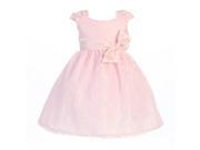 Lito Big Girls Pink Embroidered Bow Sash Tulle Easter Dress 8