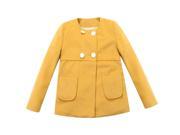 Richie House Little Girls Yellow Double Breasted Overcoat 6