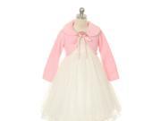 Kids Dream Pink Flower Special Occasion Fleece Bolero Jacket Girl 2T