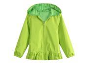 Richie House Little Girls Lime Green Solid Color Zipper Coat 4