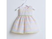 Sweet Kids Baby Girls Pink Stripe Organza Easter Special Occasion Dress 12M