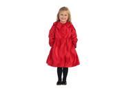 Angels Garment Little Girls Red Polished Shine Single Breasted Coat 3 4