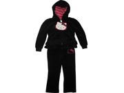 Sanrio Little Girls Black Hello Kitty Applique Track Suit 2 Pc Set 5