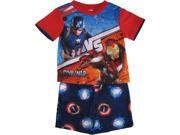 Marvel Little Boys Red Captain America Iron Man 2 Pc Sleepwear Set 6