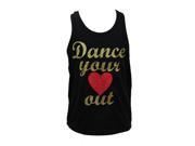 Reflectionz Big Girls Black Dance Your Heart Out Glitter Lace Tank 8